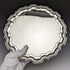1929 British Vintage Pure Silver (925 Silver) Salva Diameter 26cm 521g Walker & Hall